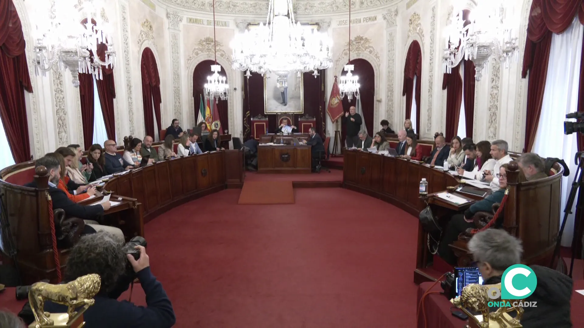 El arco plenario del Ayuntamiento durante el debate de este jueves