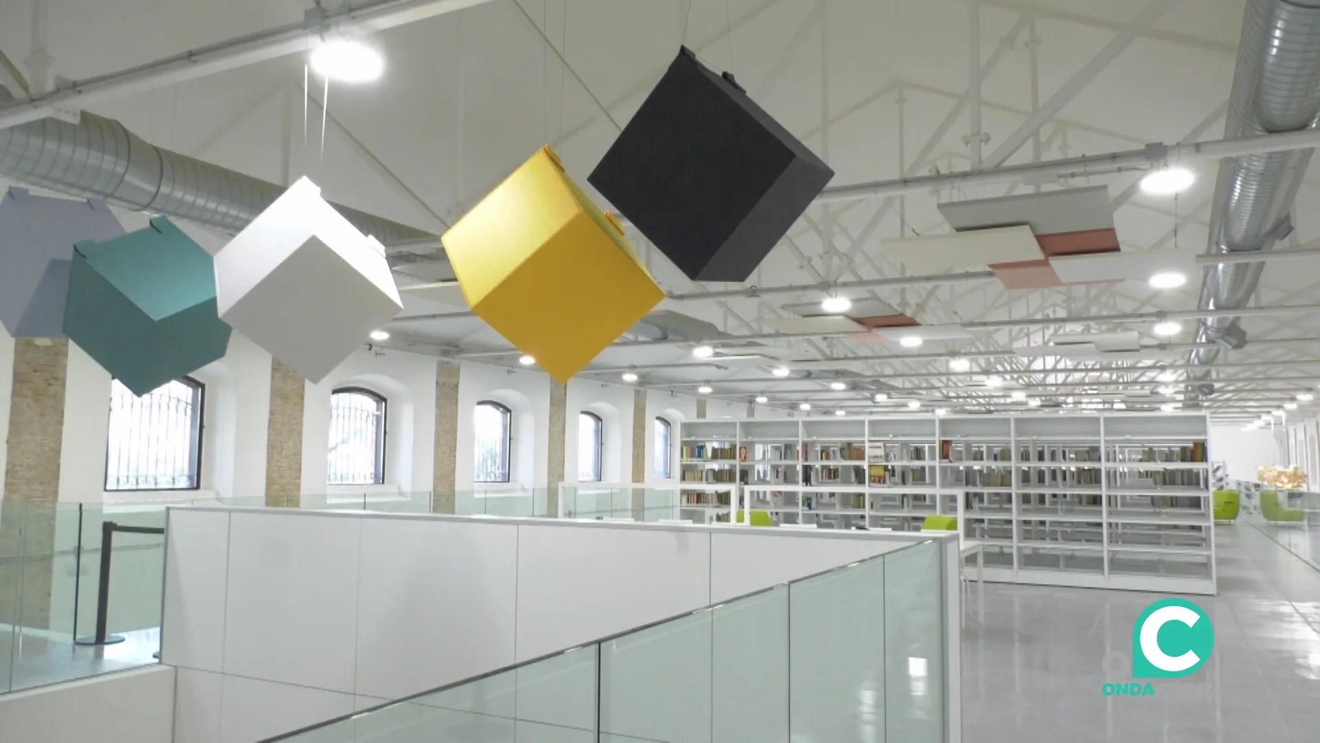 Interior de la primera fase de los Depósitos de Tabacalera, que abrirá al público esta tarde.