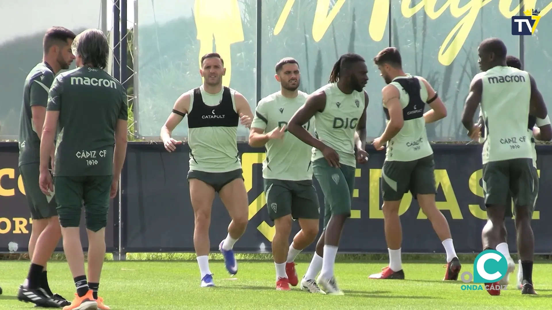 Sesión de entrenamiento del Cádiz Club de Fútbol.