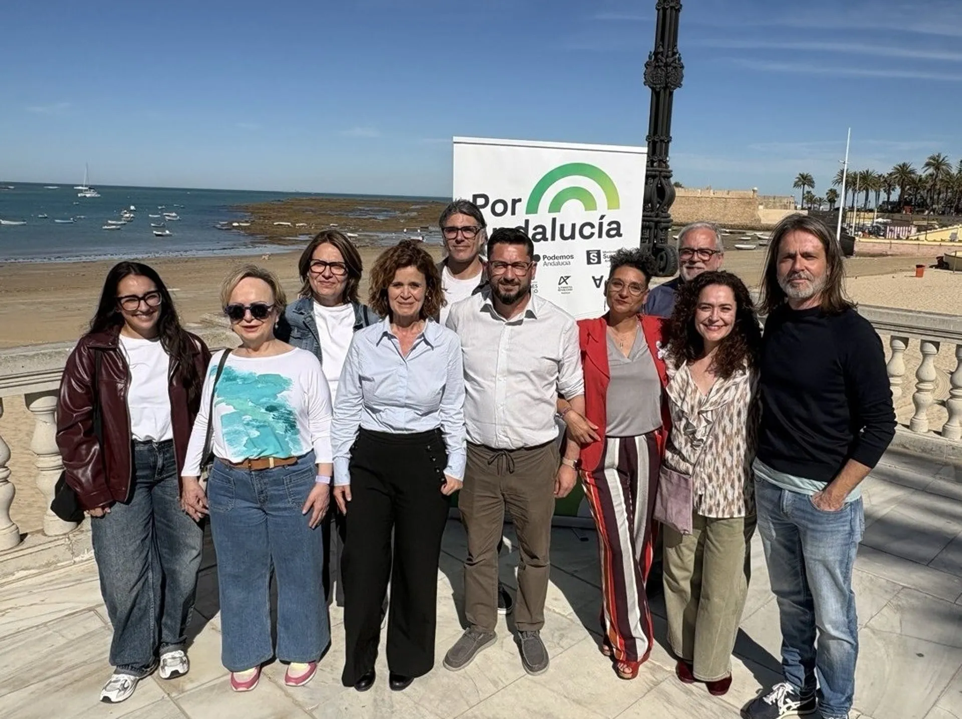 Foto de los integrantes de la candidatura de Por Andalucía