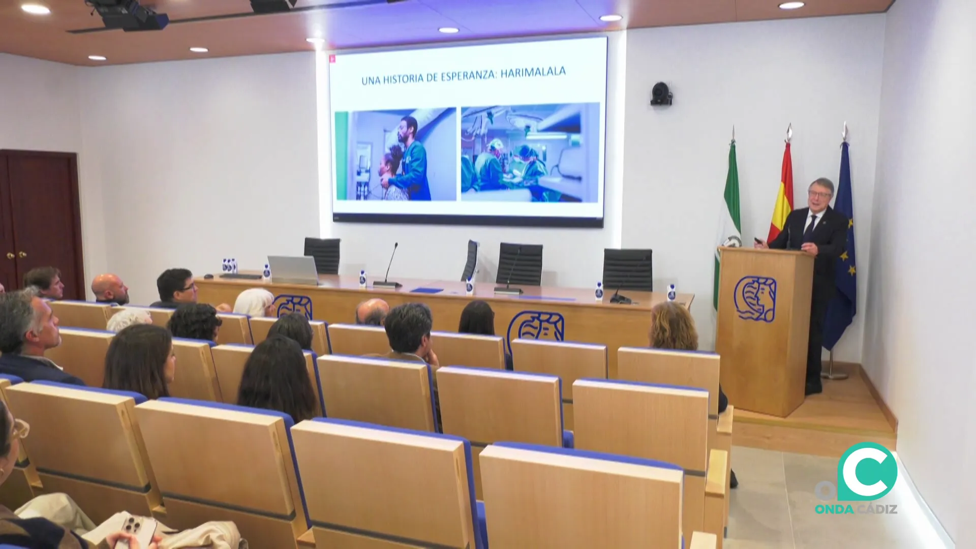 Una de las intervenciones durante el encuentro celebrado en la Autoridad Portuaria de la Bahía de Cádiz 