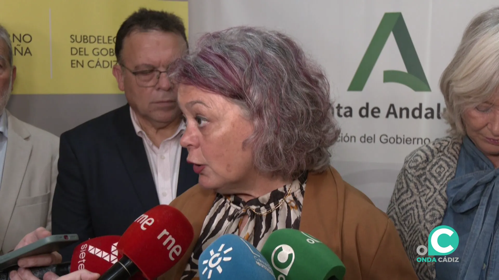La subdelegada responde a los medios este jueves en la capital gaditana