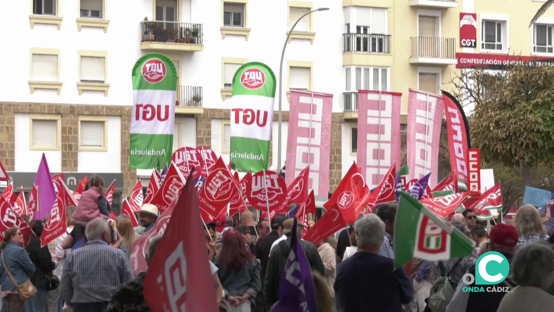 Concentración del 1º de Mayo en la capital gaditana 