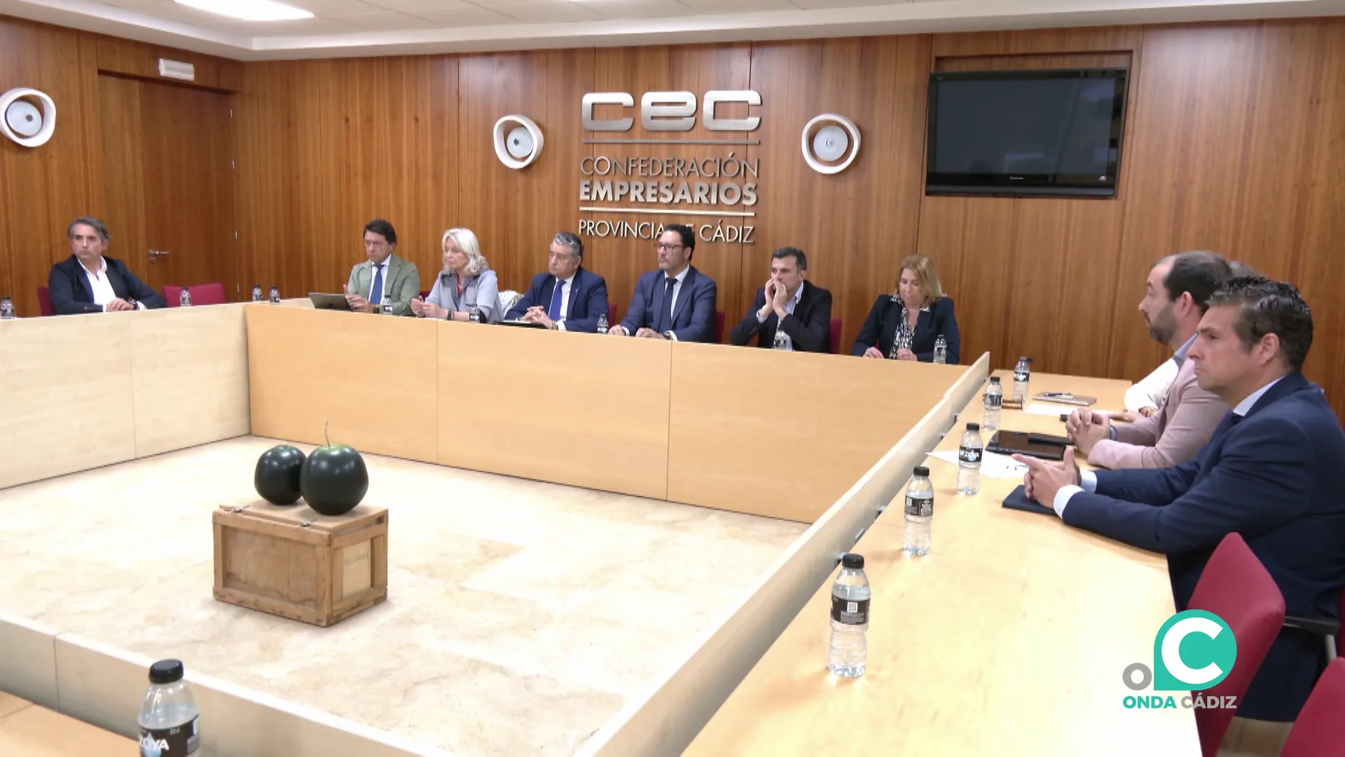 Un momento del encuentro celebrado este lunes en la CEC