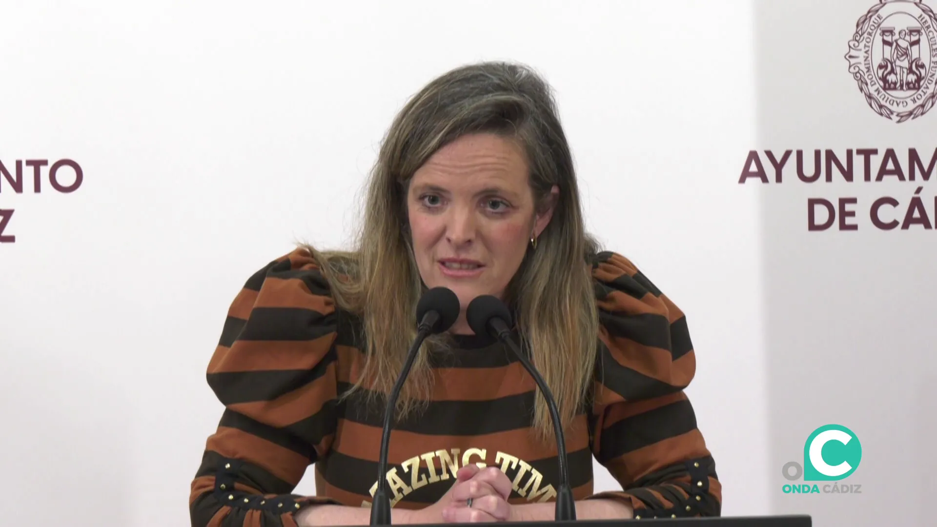 La edil responde a los medios este miercoles en el Ayuntamiento