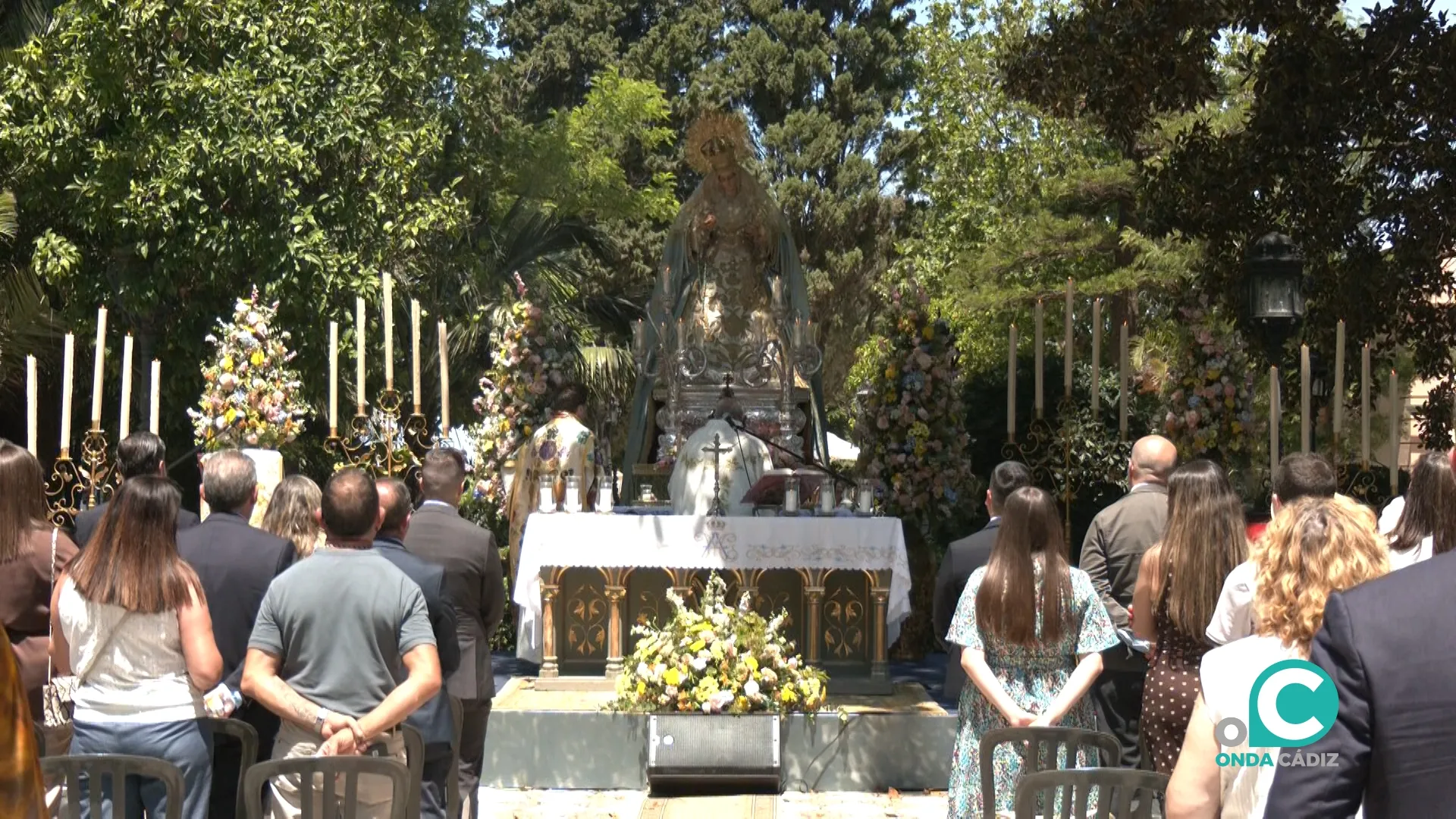 Imagen de la Virgen del Patrocinio en la Alameda 