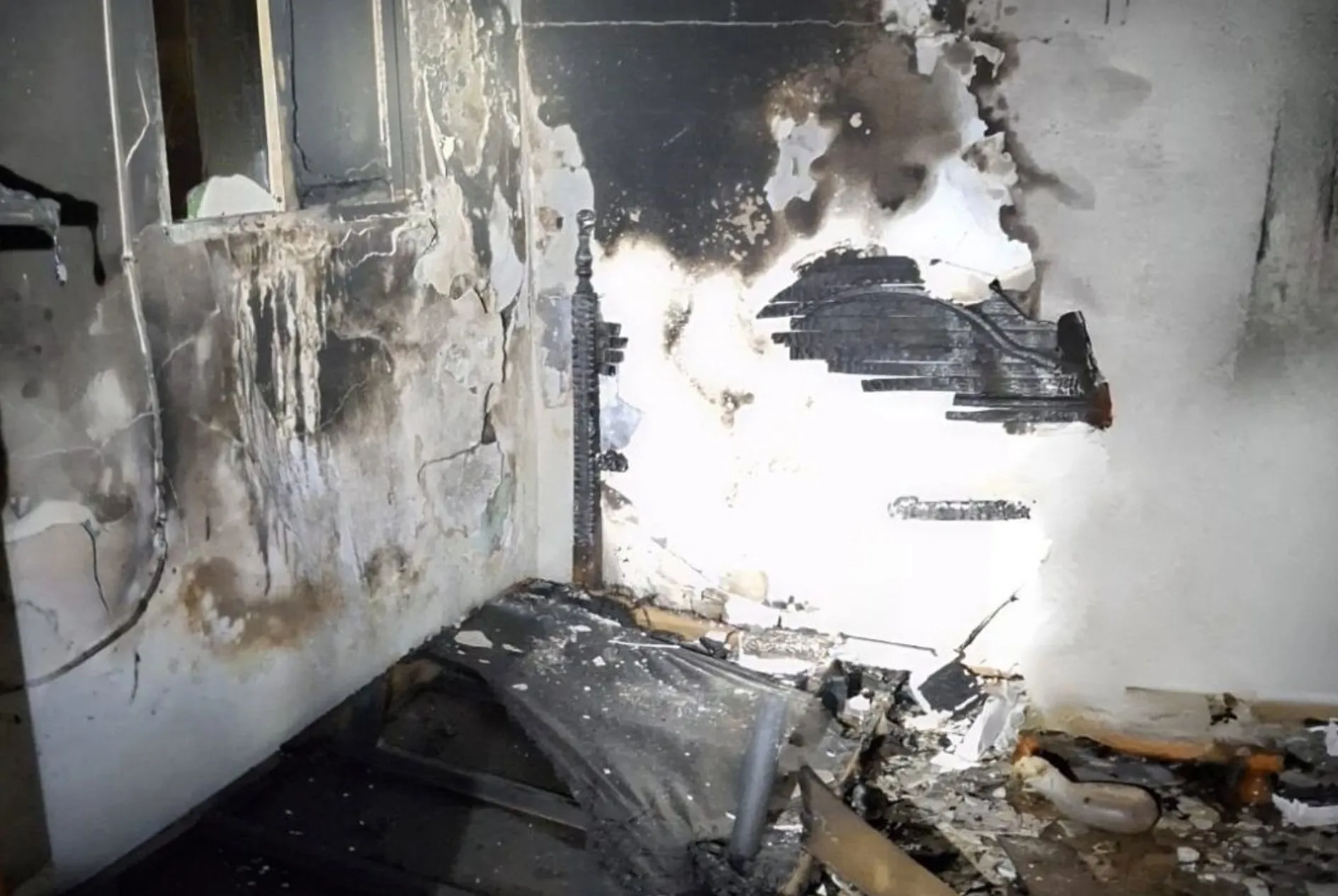 Estado del interior del inmueble tras la deflagración