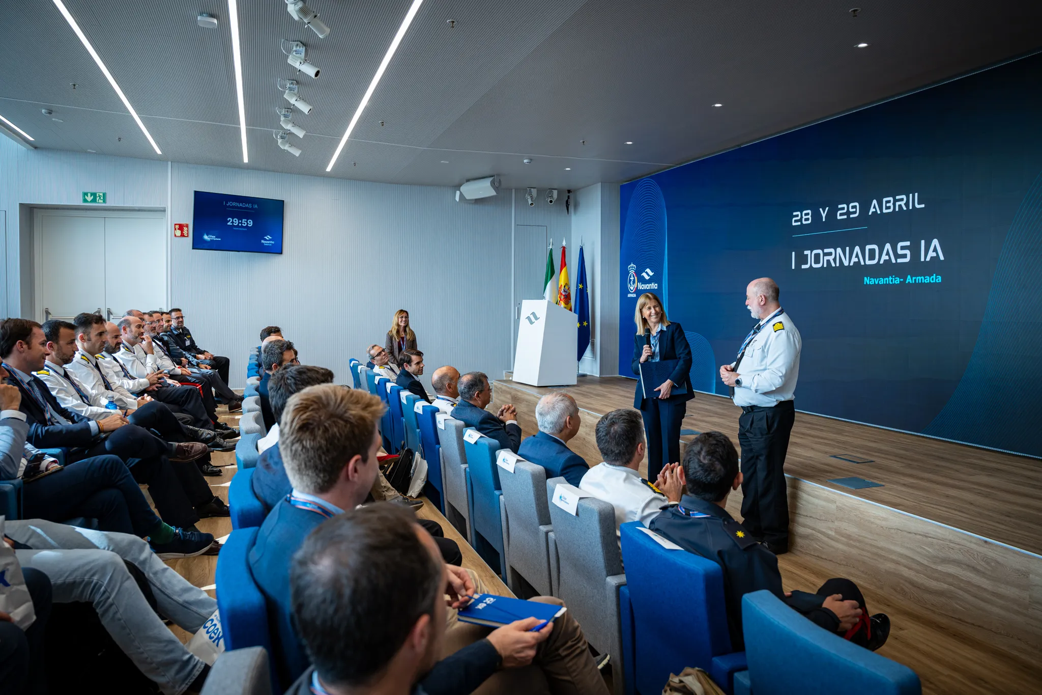 El Centro de Excelencia de Sistemas Navales de San Fernando acogió las I Jornadas en Inteligencia Artificial Navantia–Armada. 