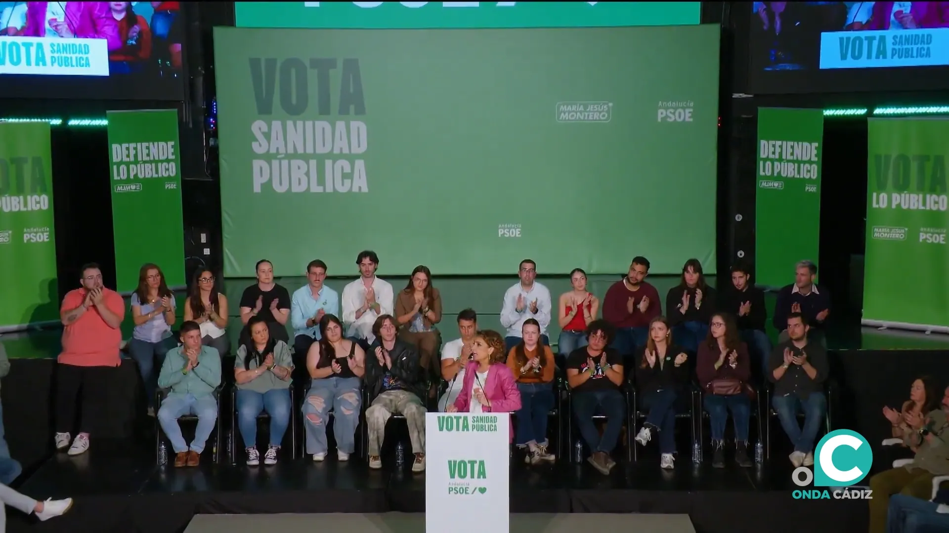 La secretaria general del PSOE-A María Jesús Montero, este domingo. 