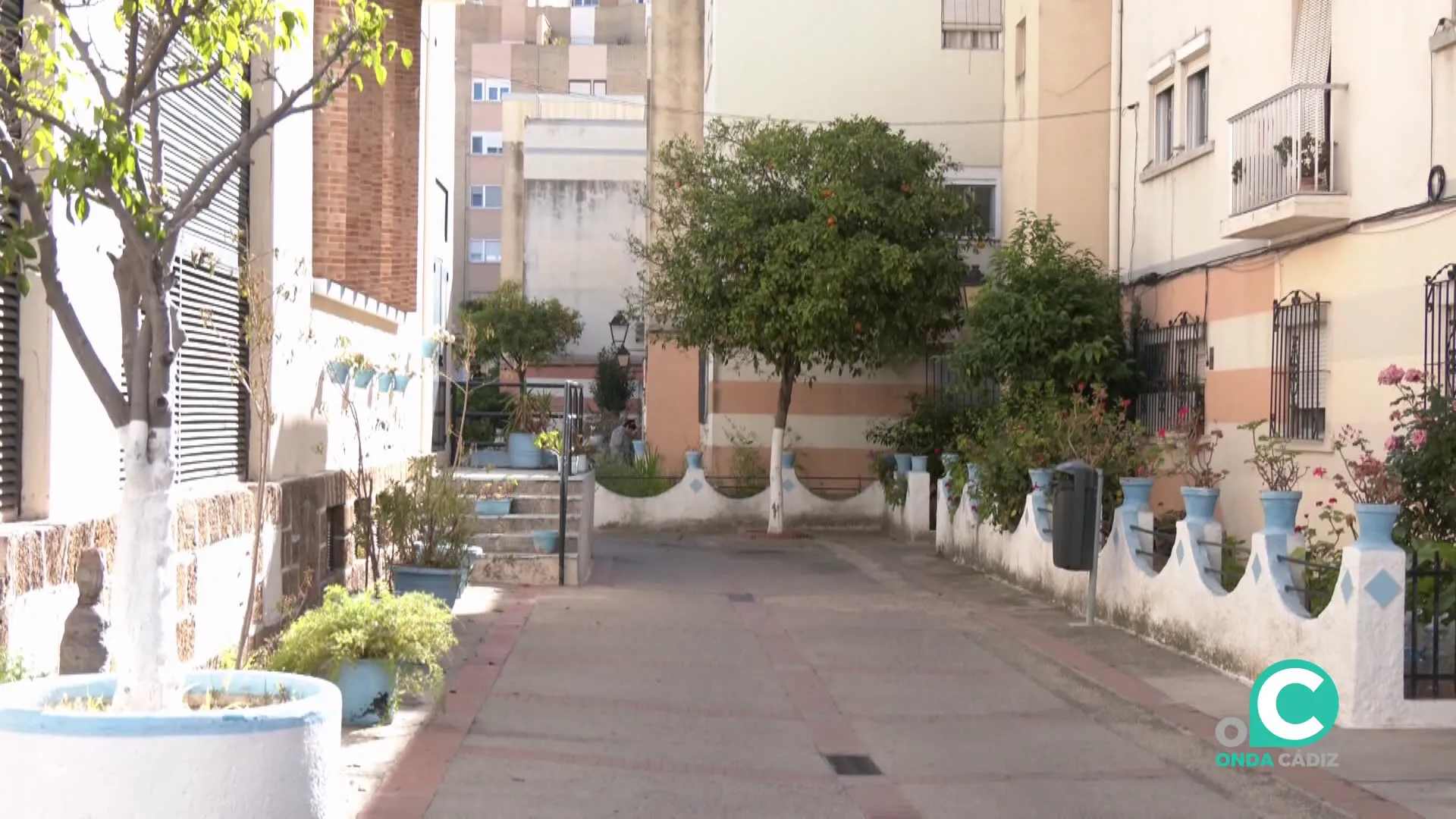 Uno de los patios de las viviendas de la zona donde se procederá proximamente