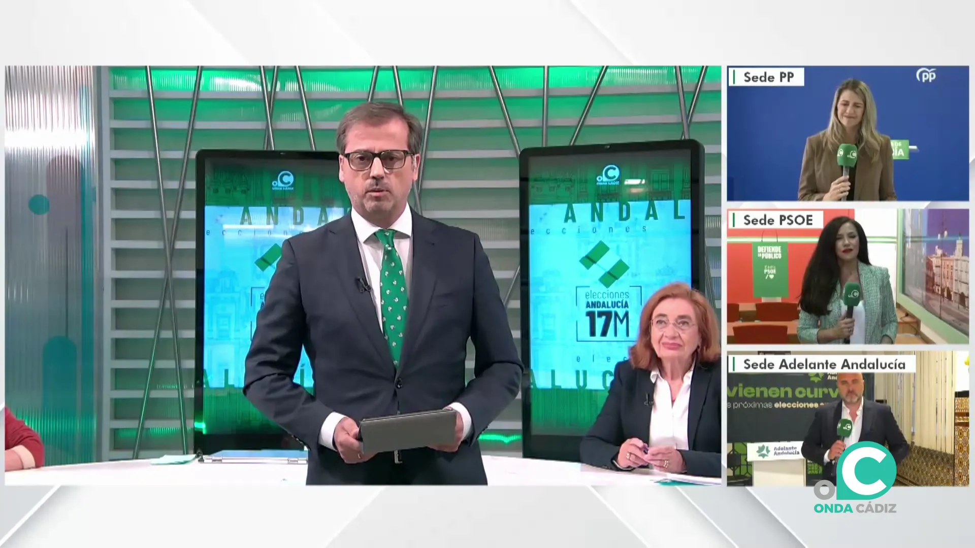 El espacio contó con distintas conexiones en los partidos políticos en la noche electoral