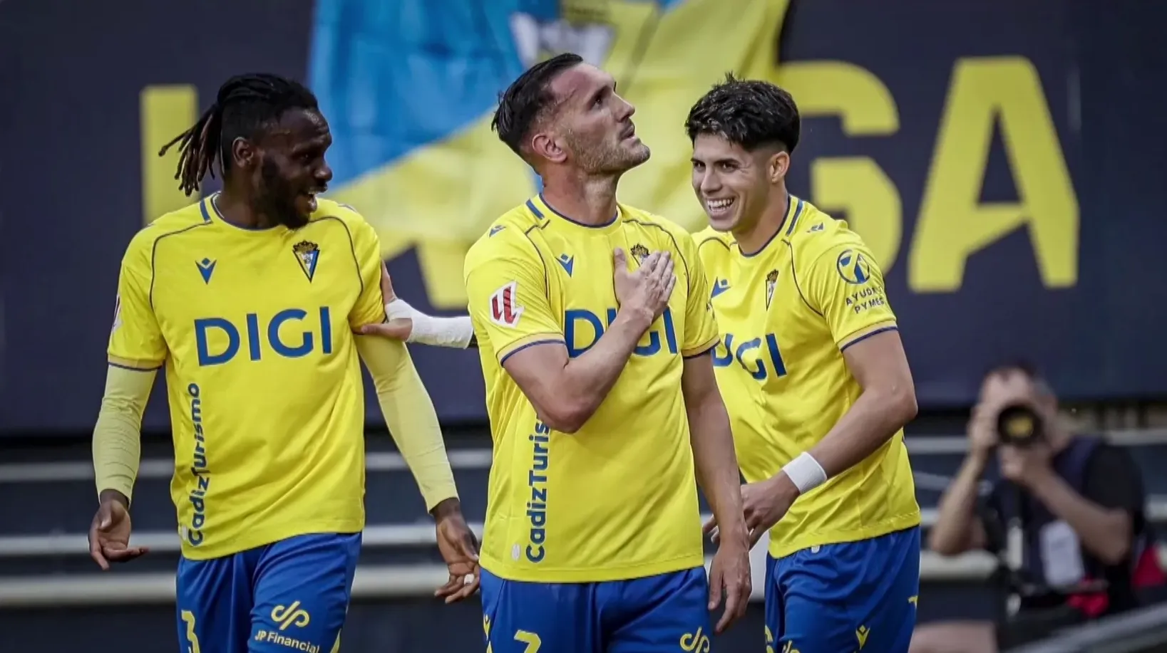 Un momento de la celebración de uno los tantos ante el Leganés