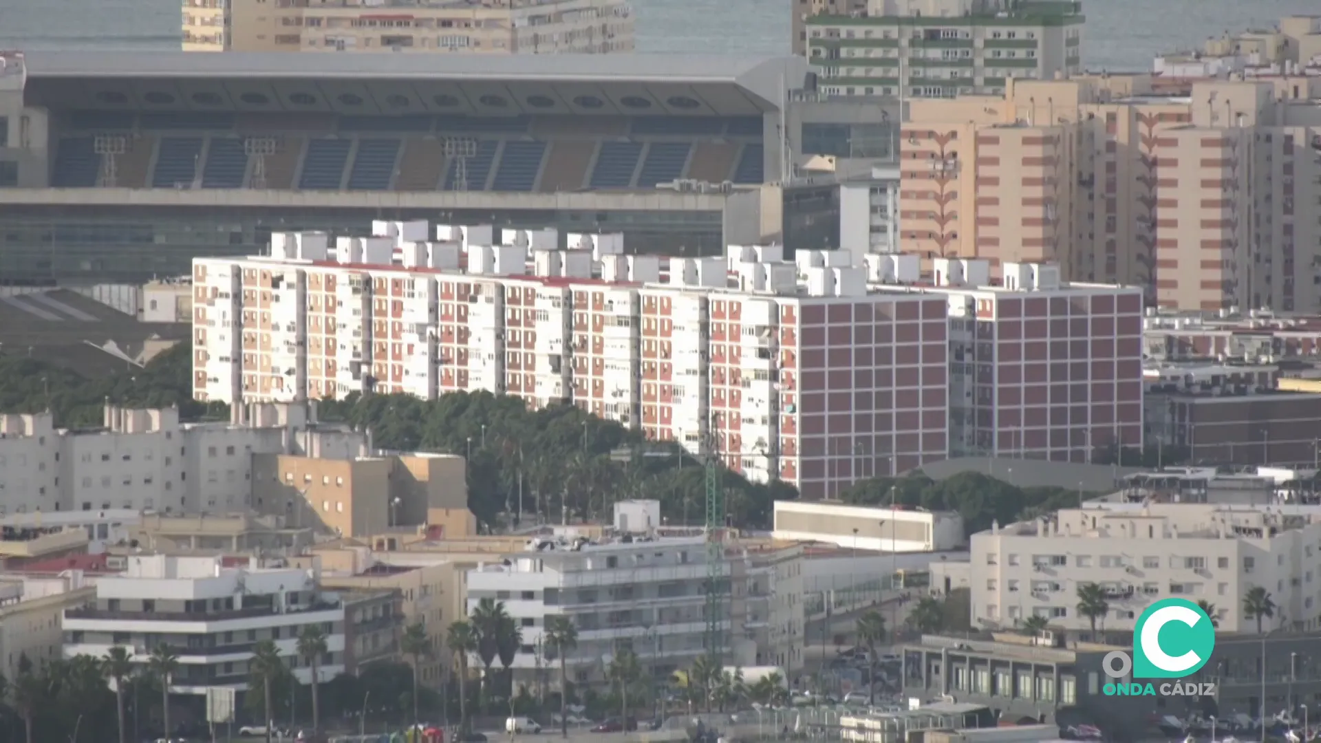 Imagen urbana de la zona de extramuros de Cádiz