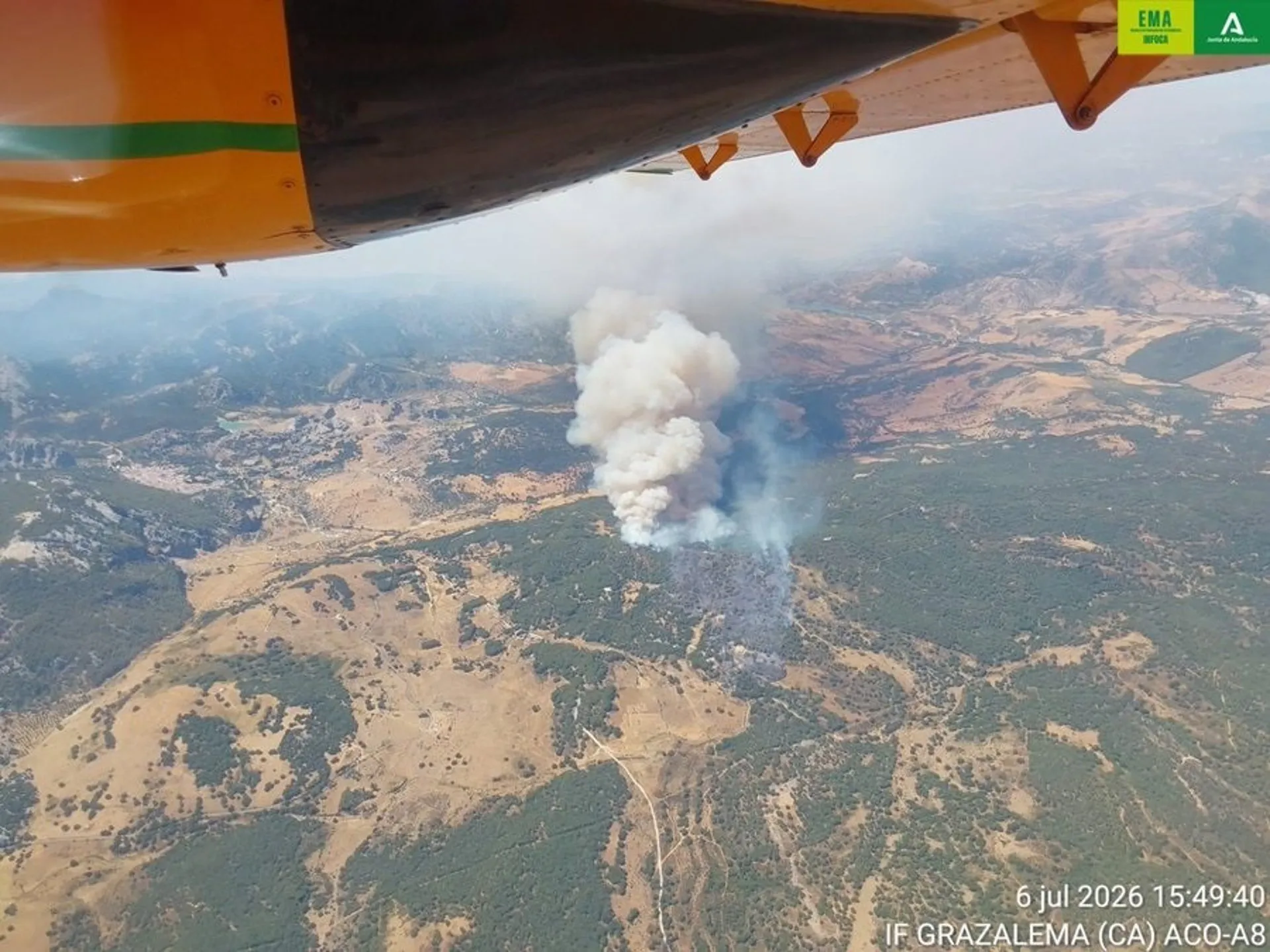 Vista aerea del lugar del siniestro