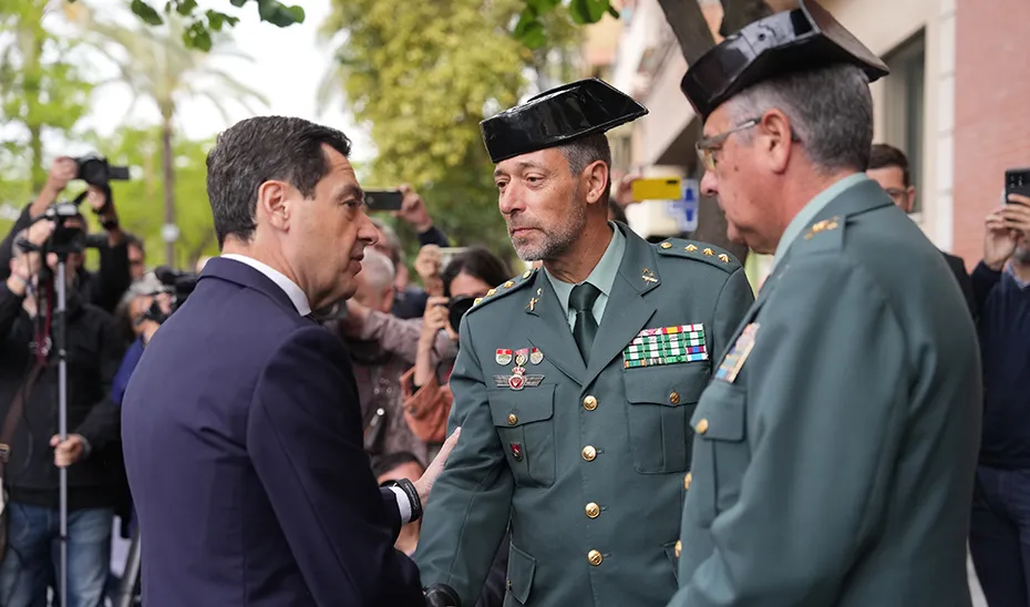 Moreno asistió el pasado mes de mayo en Huelva a la capilla ardiente y a la misa funeral de los guardias civiles muertos en acto de servicio.