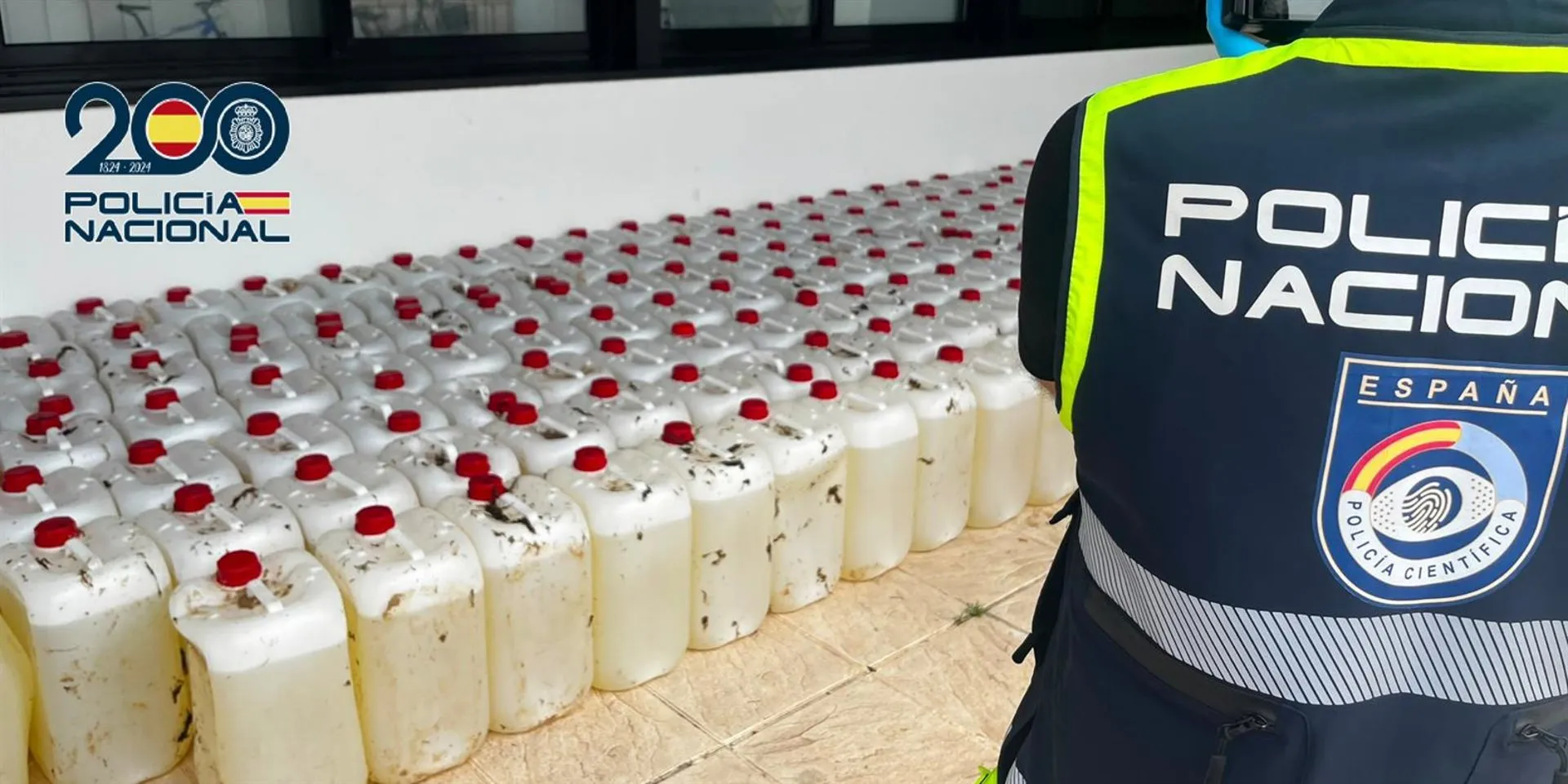 Material fruto de la acción operativa y custodiado por un agente