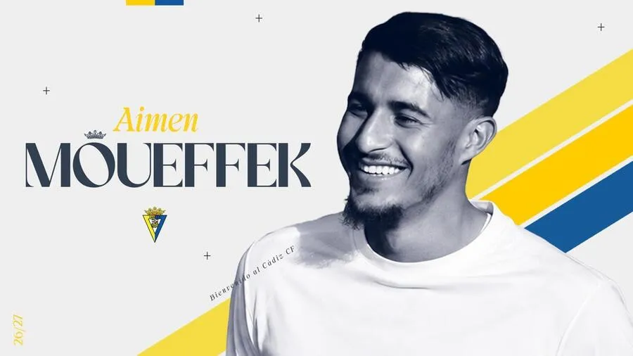 Aimen Moueffek refuerza el centro del campo (Foto: Cádiz CF)
