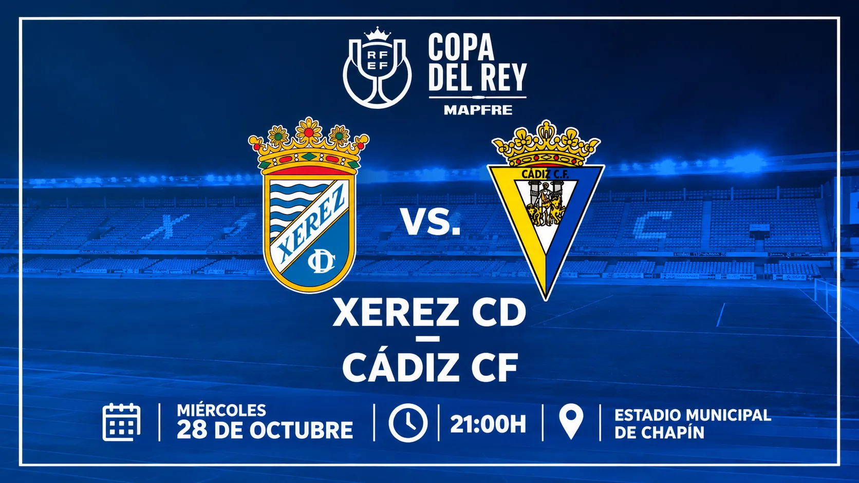 Xerez CD y Cádiz CF se medirán en Copa del Rey