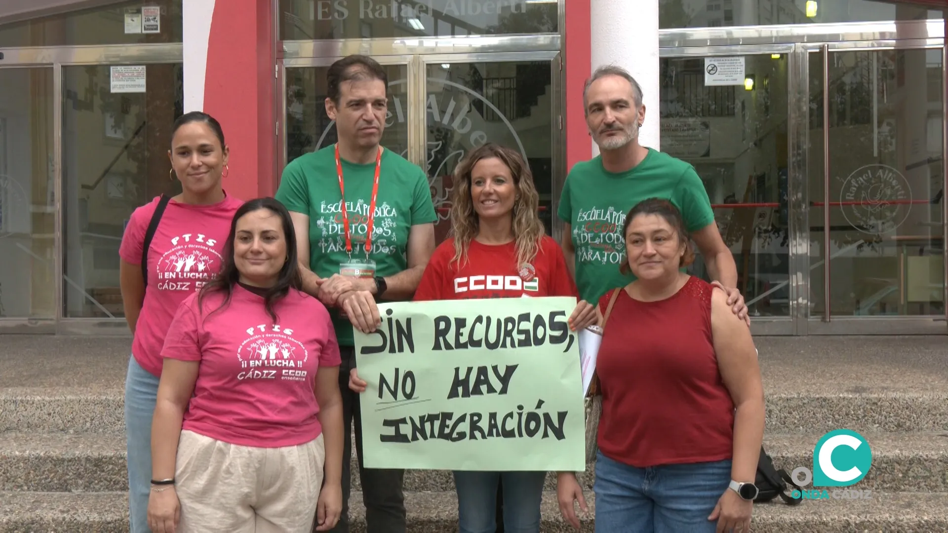 Nueva concentración a las puertas del IES Alberti.